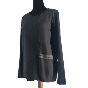 Fabiana Filippi silk cashmere stretch long sleeve elegant artsy luxury sz M